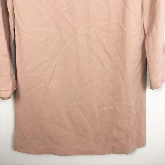 TIBI NEW YORK | Colorblock Long Sleeve Shift Dress Tan & Black Women’s Size 4 - Picture 4 of 11